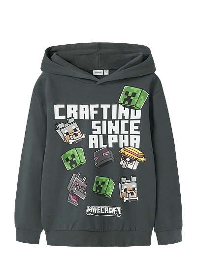 name it NKMJET MINECRAFT NREG SWEAT WH UNB BFU - Kapuzenpullover - URBAN CHIC / grey