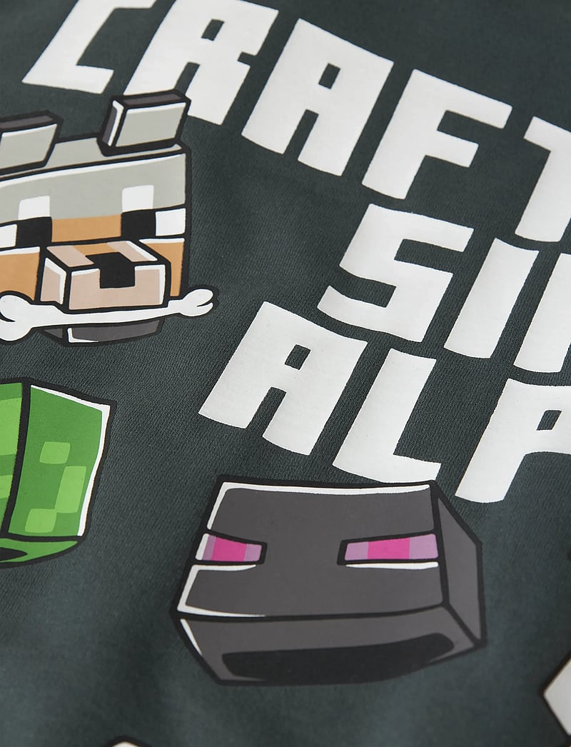 name it - NKMJET MINECRAFT NREG SWEAT WH UNB BFU - hættetrøjer - urban chic - 3