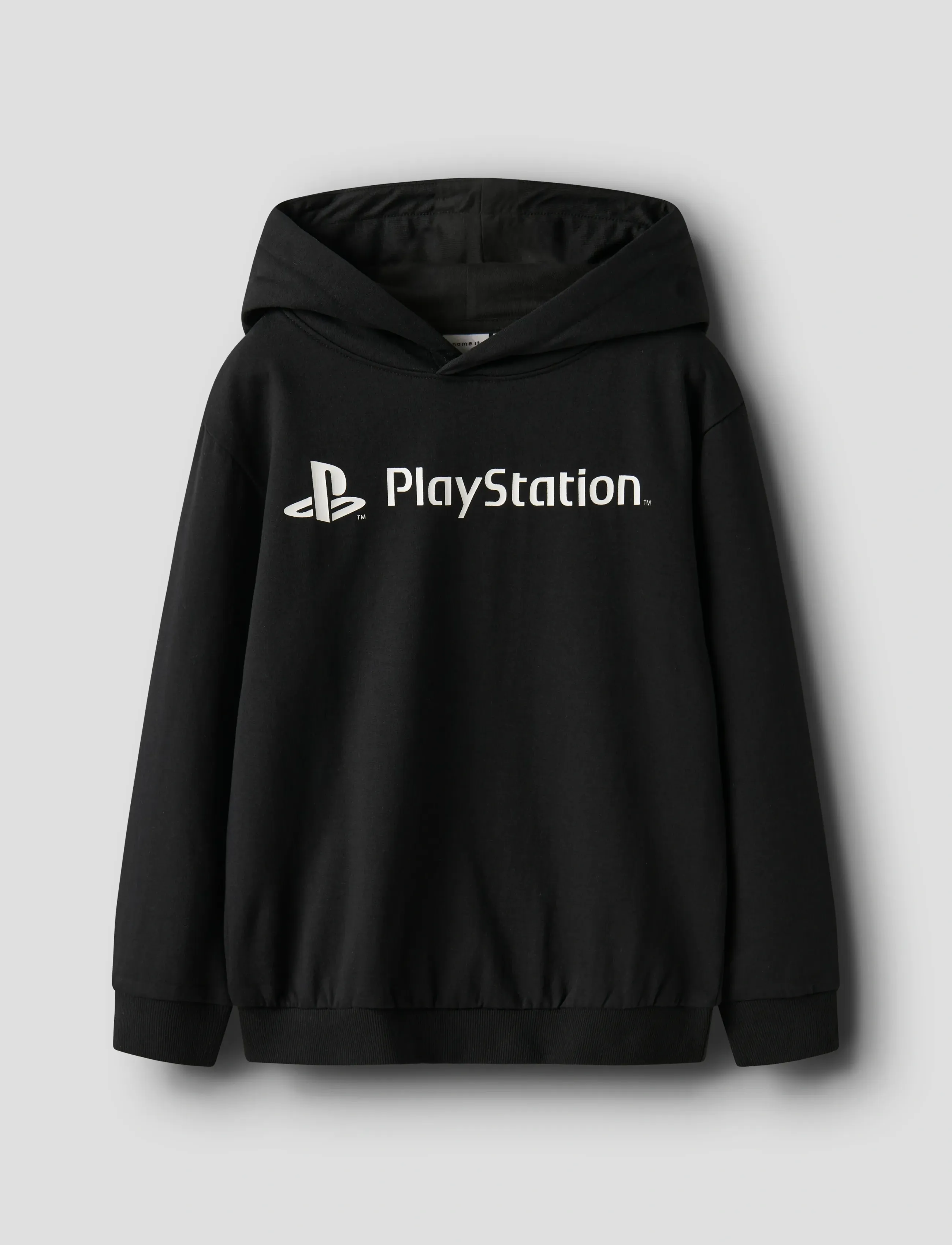 name it Nkmdario Ps Nreg Sweat Wh Bru Bfu, Børn, Hættetrøje, Sort, Str: 116