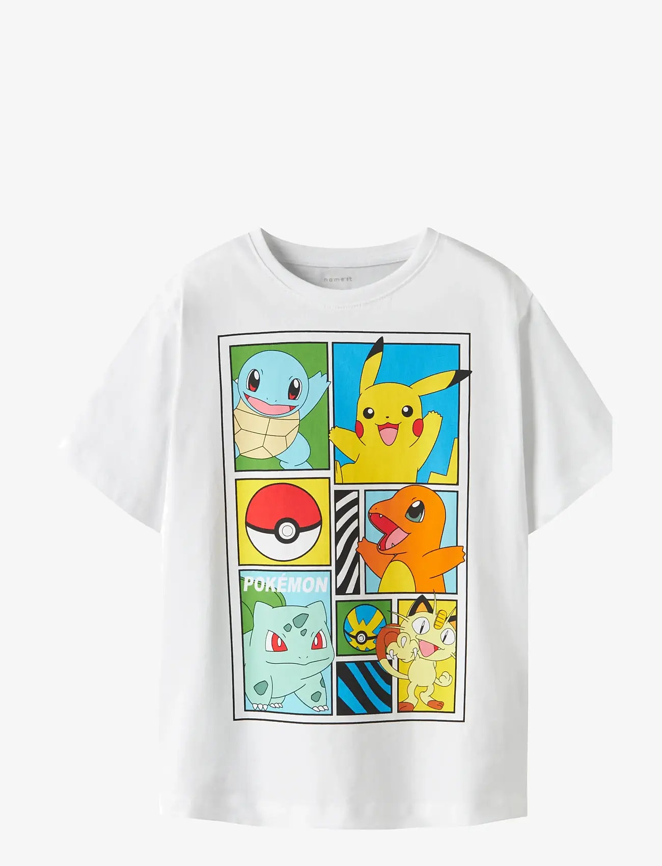 name it - NKMDAMS POKEMON SS NREG TOP BOX NOOS SKY - kortærmede t-shirts - bright white - 1