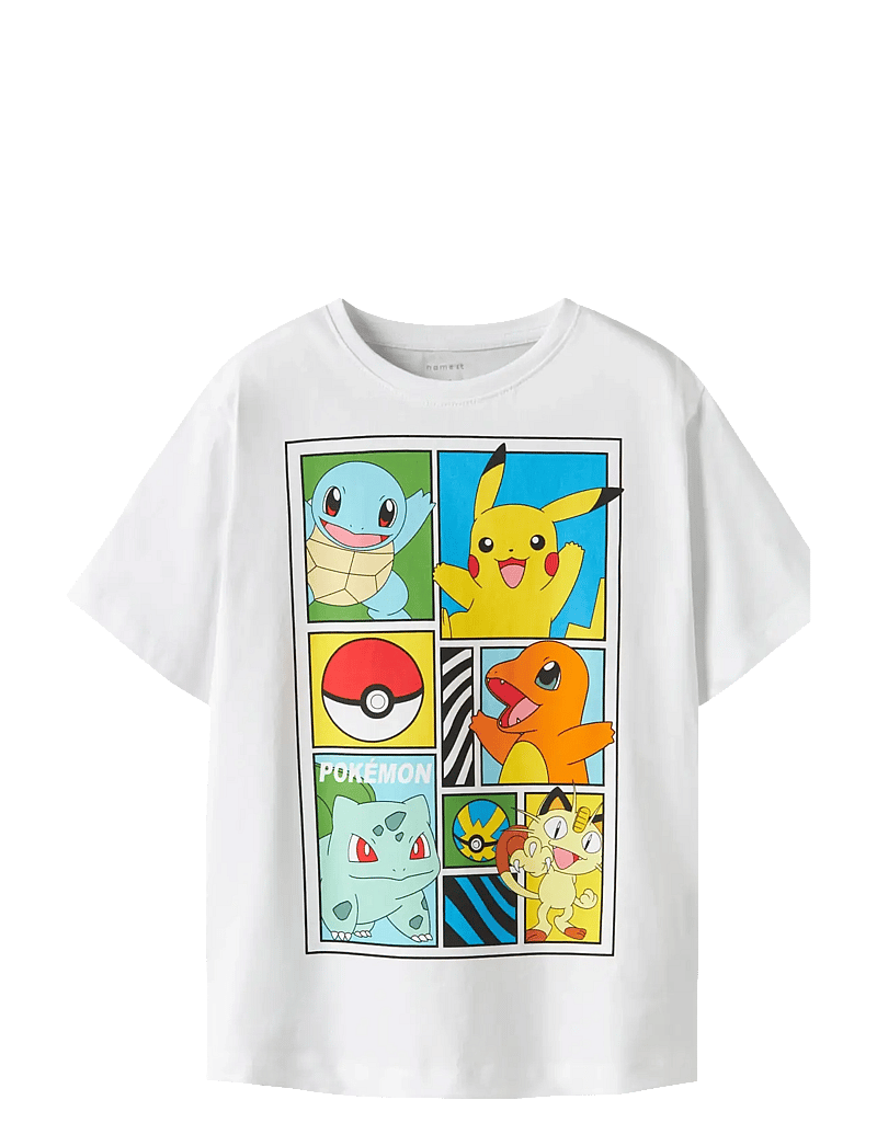 name it - NKMDAMS POKEMON SS NREG TOP BOX NOOS SKY - kortærmede t-shirts - bright white - 1