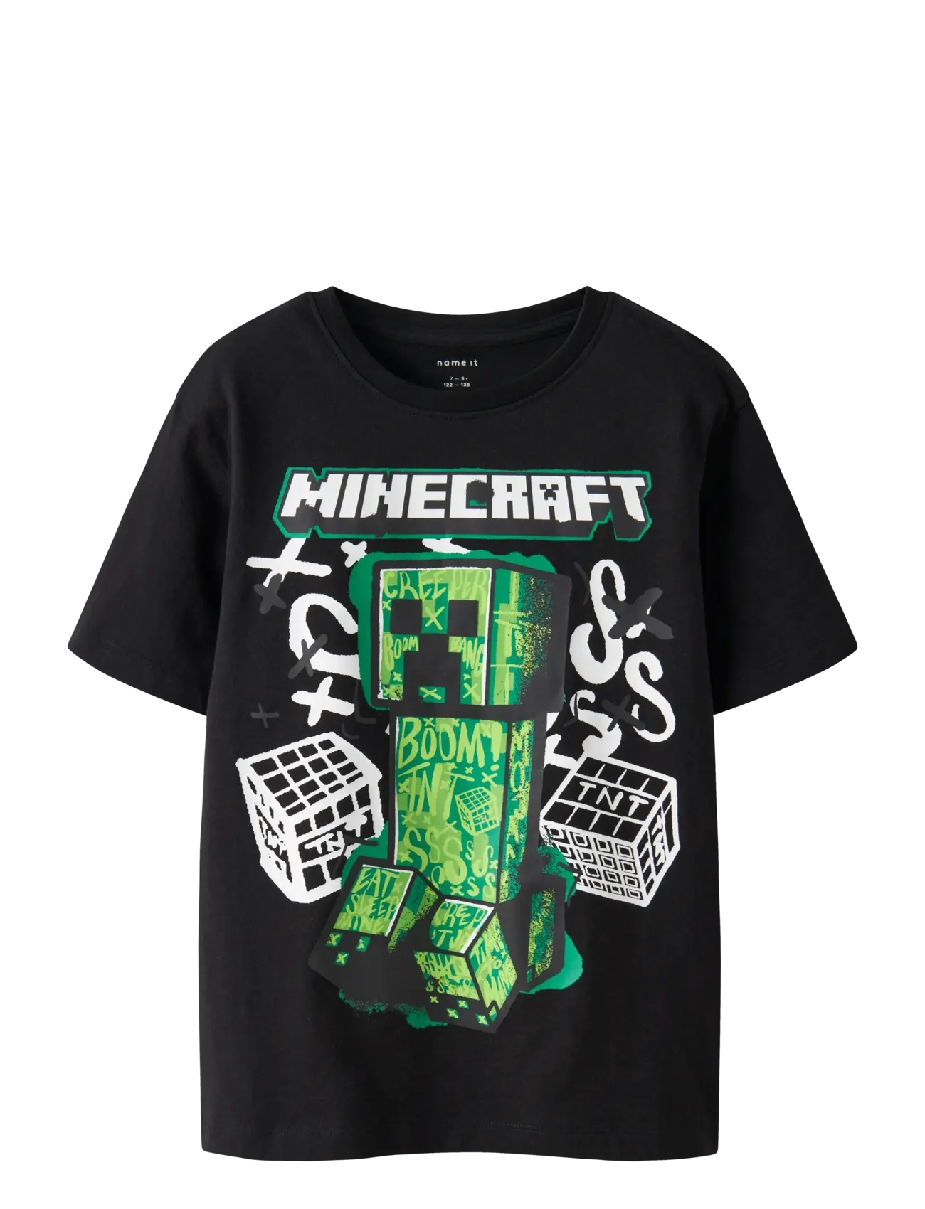 NAME IT Nkmdi Minecraft Ss Nreg Oberteil Box Noos Bfu Schwarz - 116 - Kinder