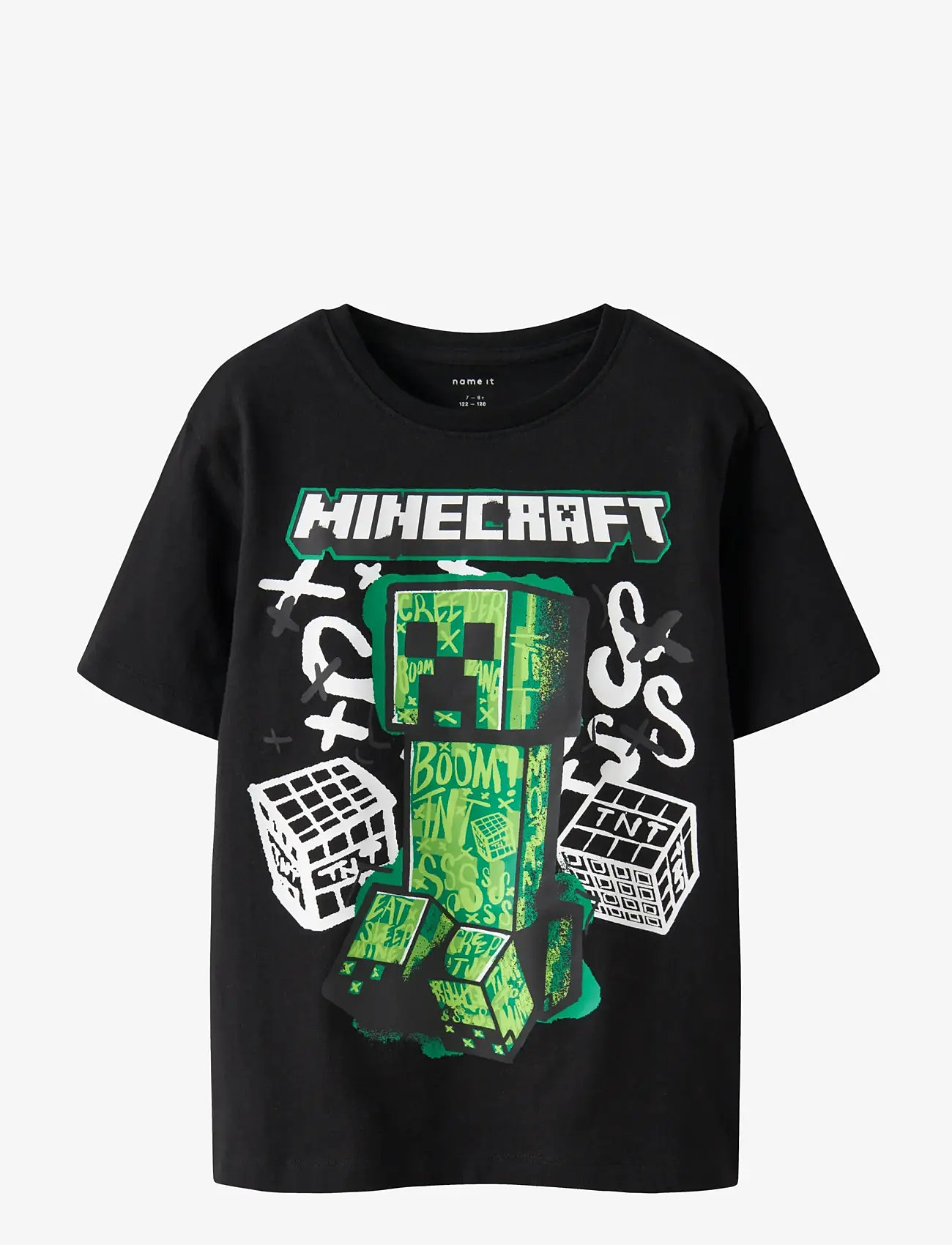 name it - NKMDI MINECRAFT SS NREG TOP BOX NOOS BFU - kortærmede t-shirts - black - 1