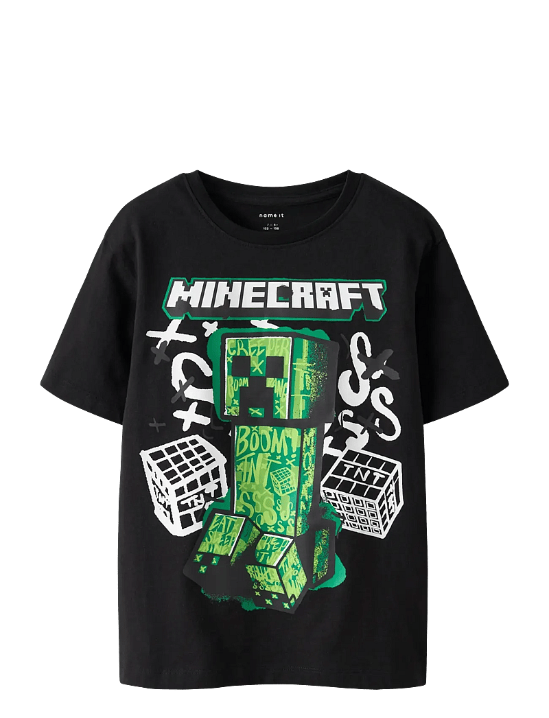 name it - NKMDI MINECRAFT SS NREG TOP BOX NOOS BFU - kortærmede t-shirts - black - 1