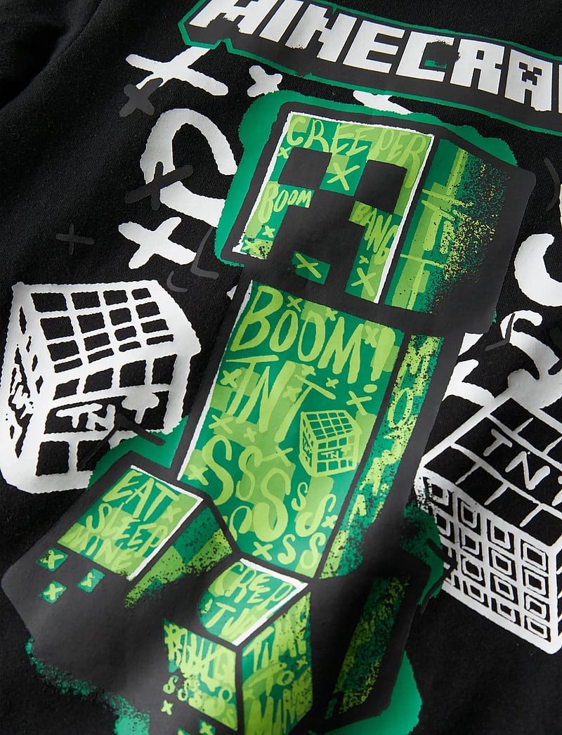 name it - NKMDI MINECRAFT SS NREG TOP BOX NOOS BFU - kortærmede t-shirts - black - 3