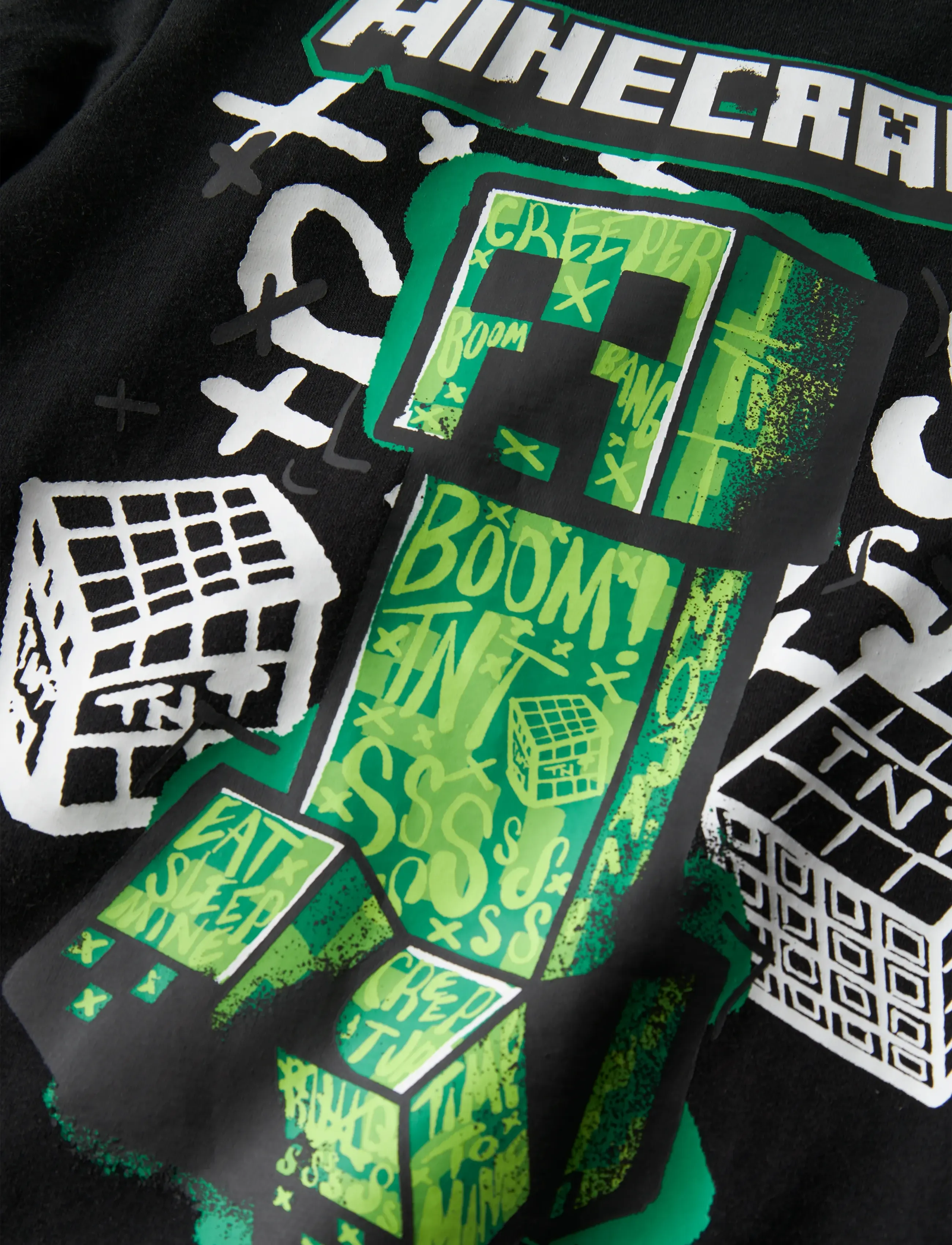 name it - NKMDI MINECRAFT SS NREG TOP BOX NOOS BFU - kortærmede t-shirts - black - 3