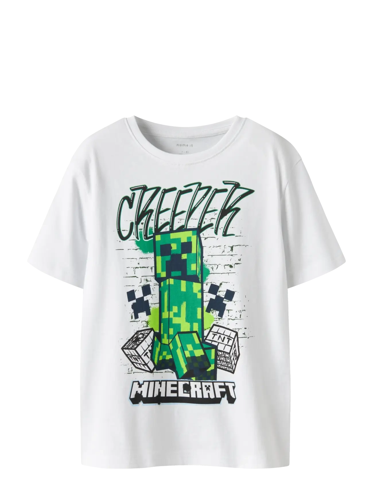 NAME IT Nkmdi Minecraft Ss Nreg Oberteil Box Noos Bfu Weiß - 116 - Kinder