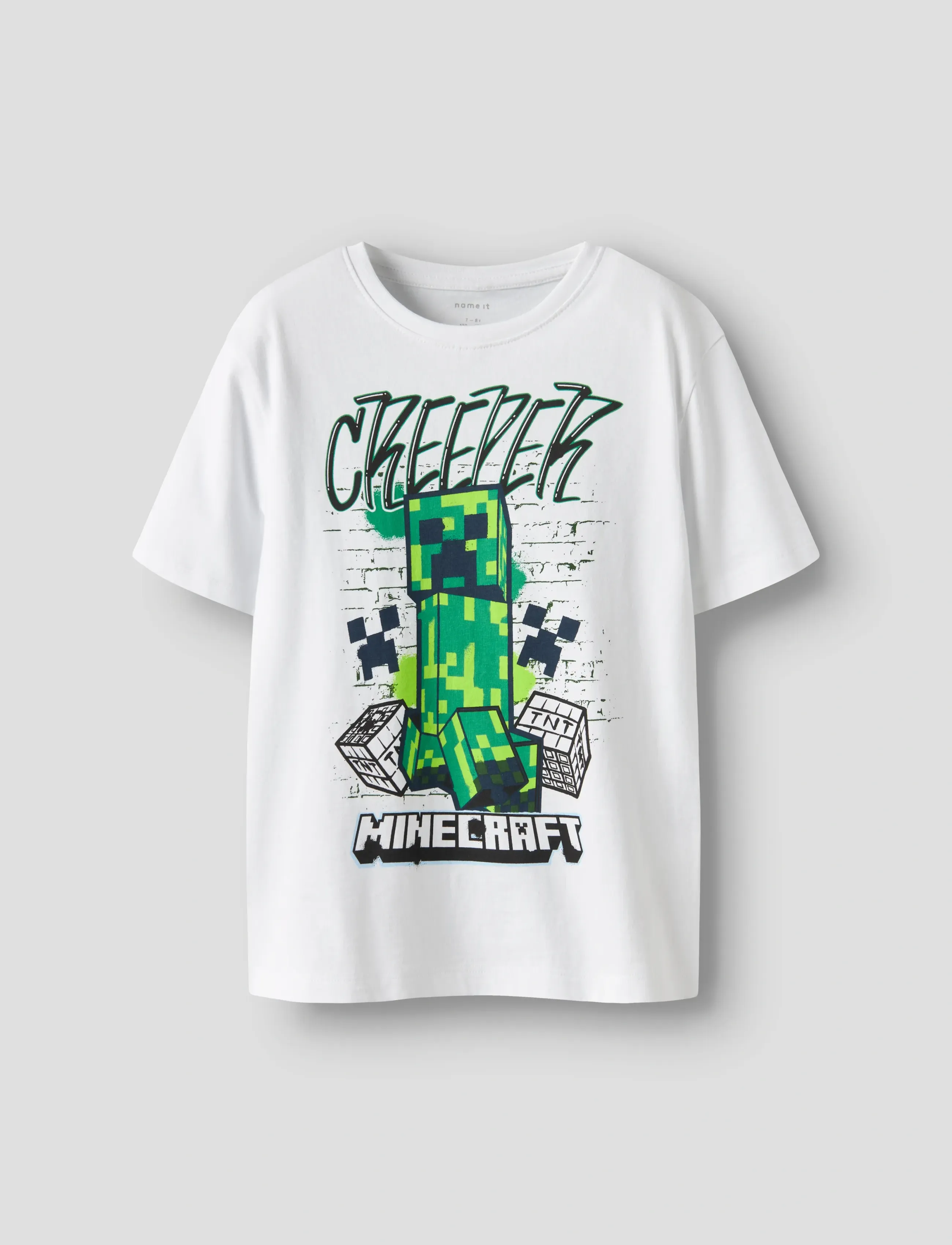 name it NKMDI MINECRAFT SS NREG TOP BOX NOOS BFU - Kortærmede T-shirts - BRIGHT WHITE / white