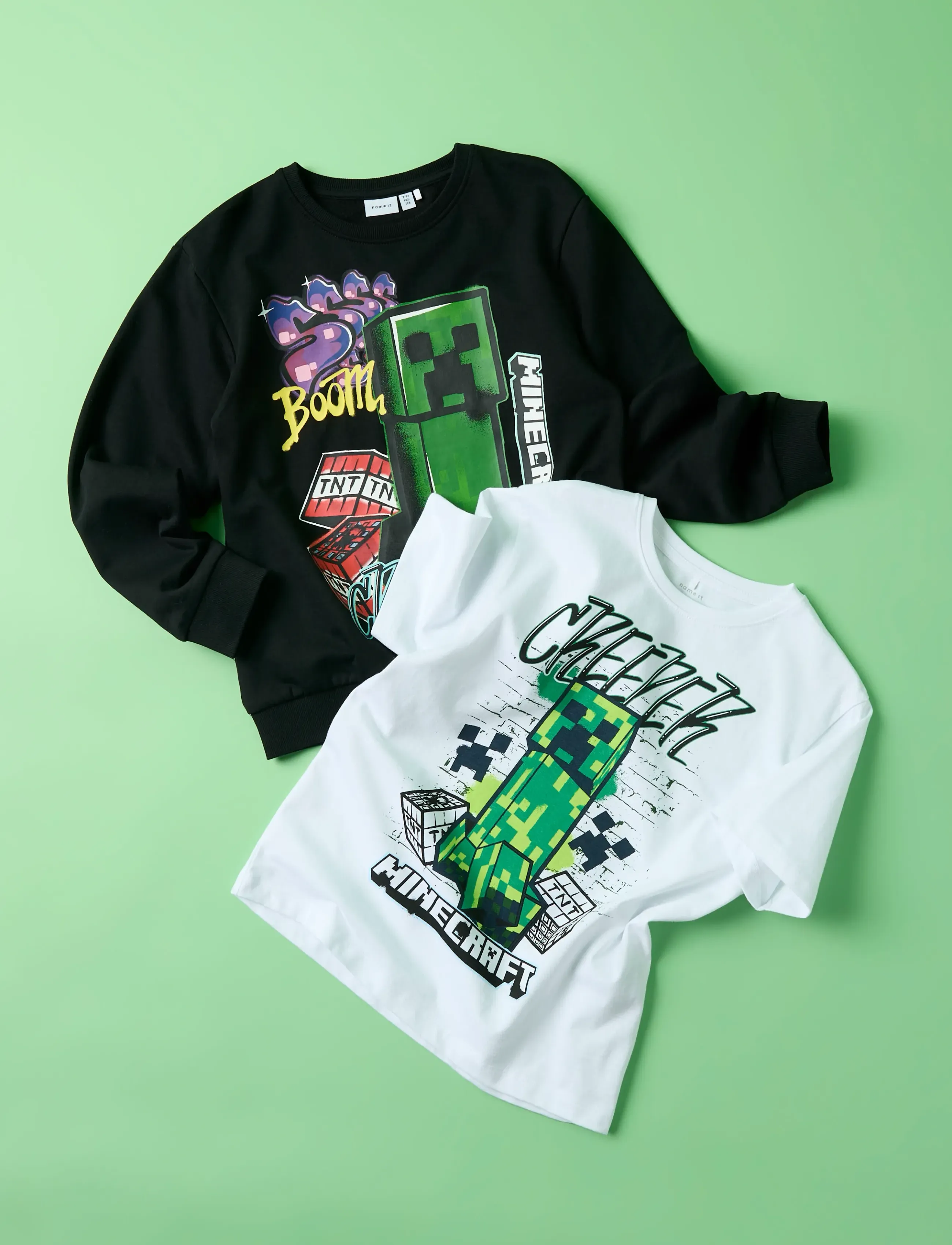 name it - NKMDI MINECRAFT SS NREG TOP BOX NOOS BFU - kortærmede t-shirts - bright white - 4