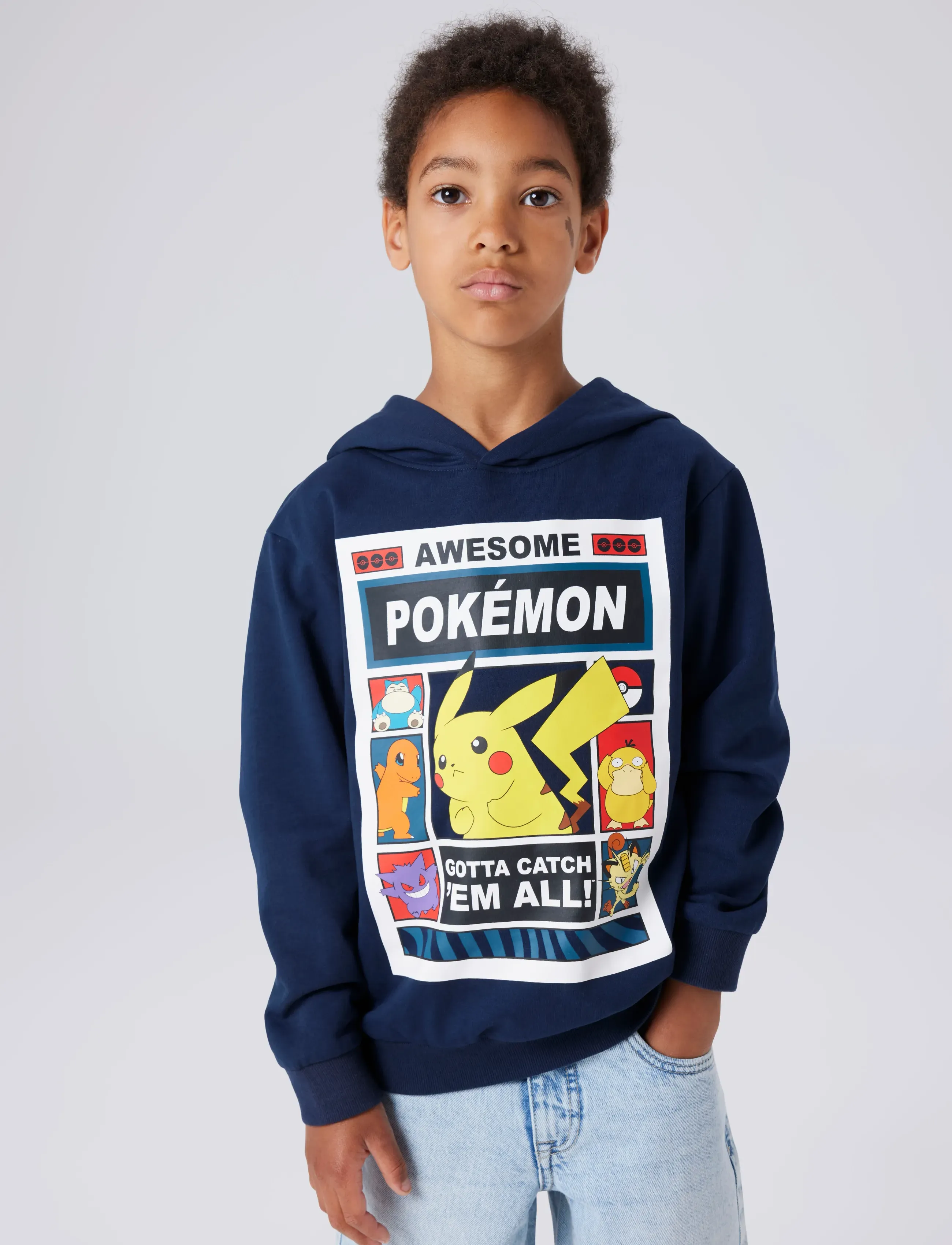 name it NKMDU POKEMON NREG SWE WH BRU NOOS SKY - Sweatshirts & Hoodies - NAVY BLAZER / navy
