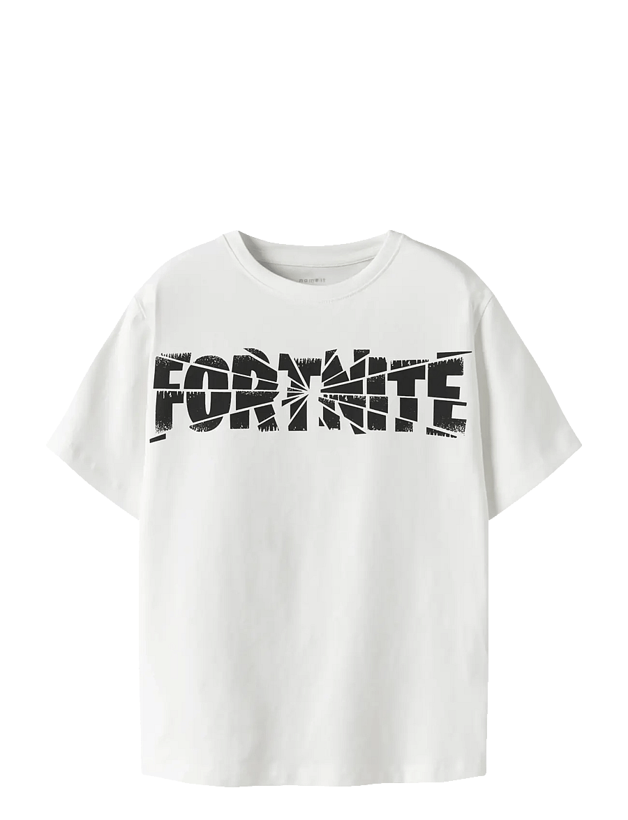 name it - NKMJAMBA FORTNITE SS NREG TOP NOOS BFU - kortærmede t-shirts - cloud dancer - 1