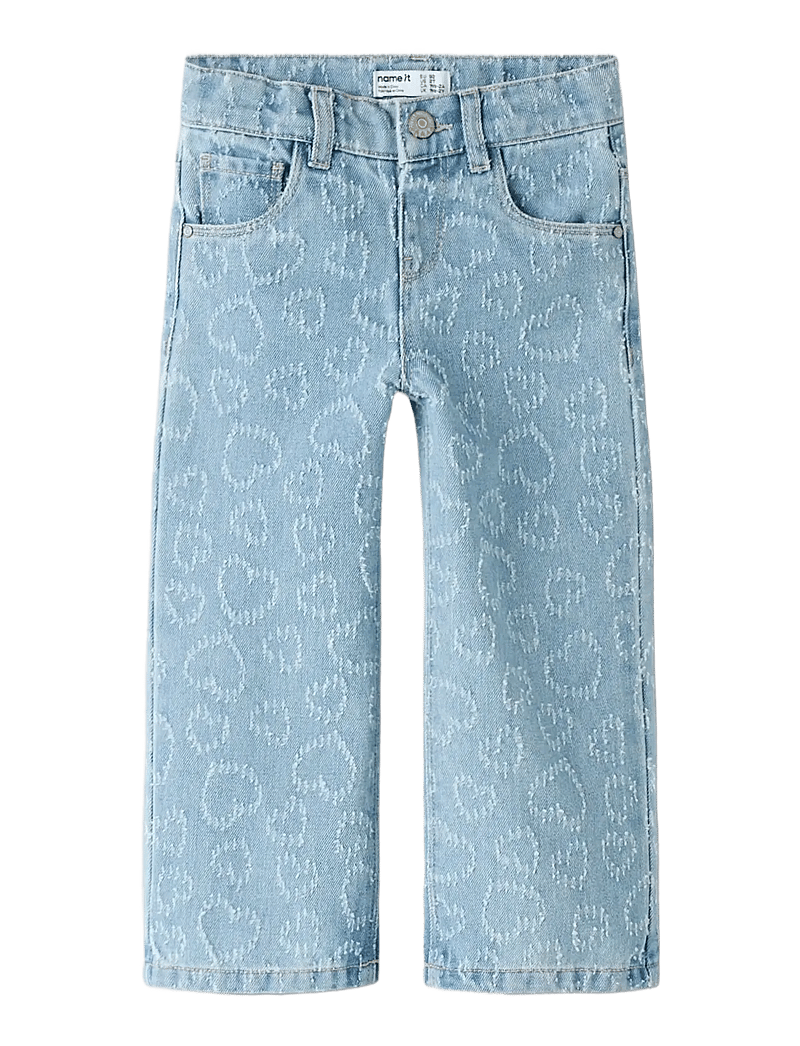 name it - NMFROSE WIDE HEART JEANS 2015-DS H - wide leg jeans - light blue denim - 2