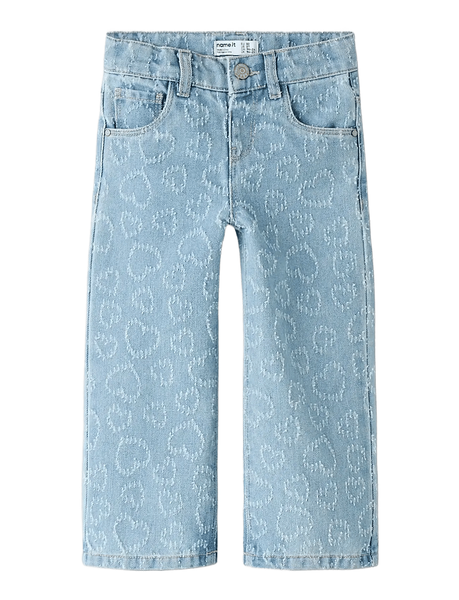 name it - NMFROSE WIDE HEART JEANS 2015-DS H - hosen mit weitem bein - light blue denim - 2