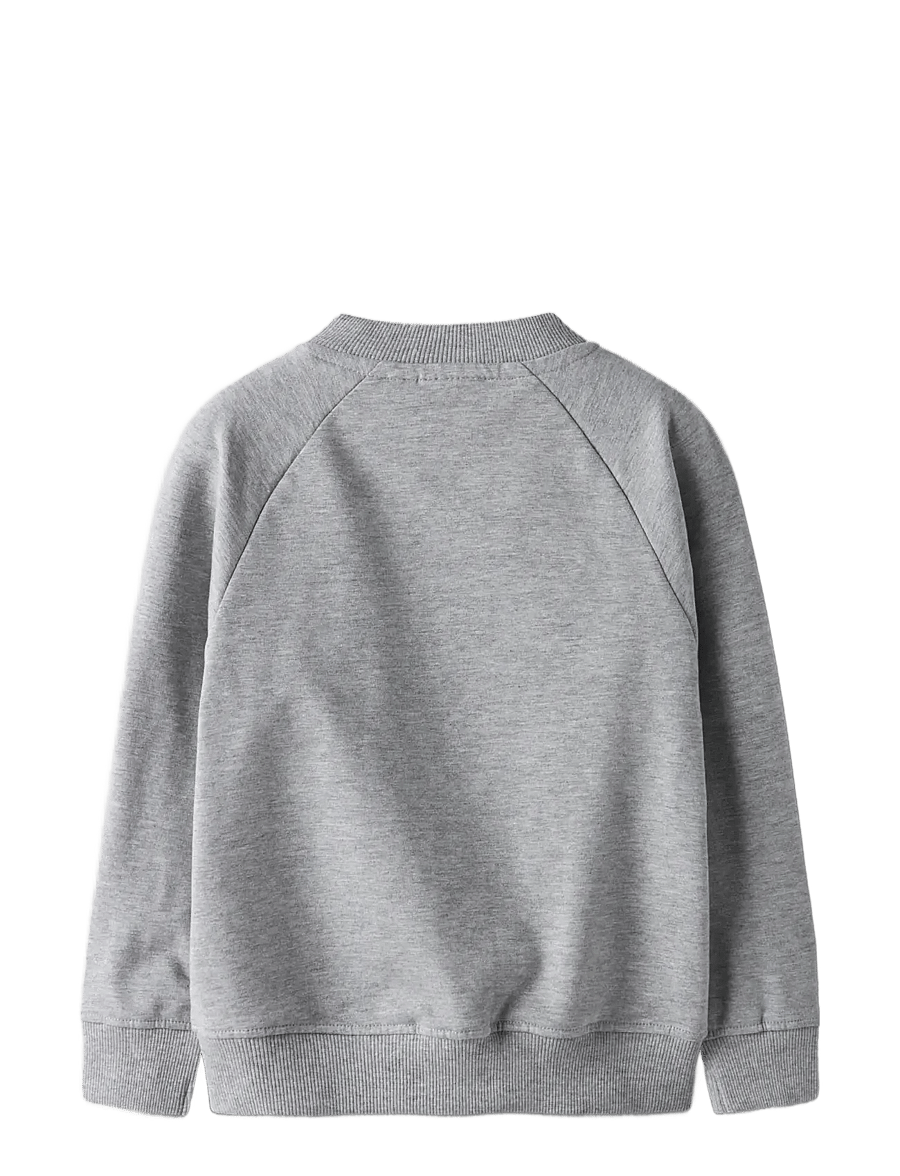 name it - NMMTALLI NREG SWEAT CARD UNB - bluzy - grey melange - 1