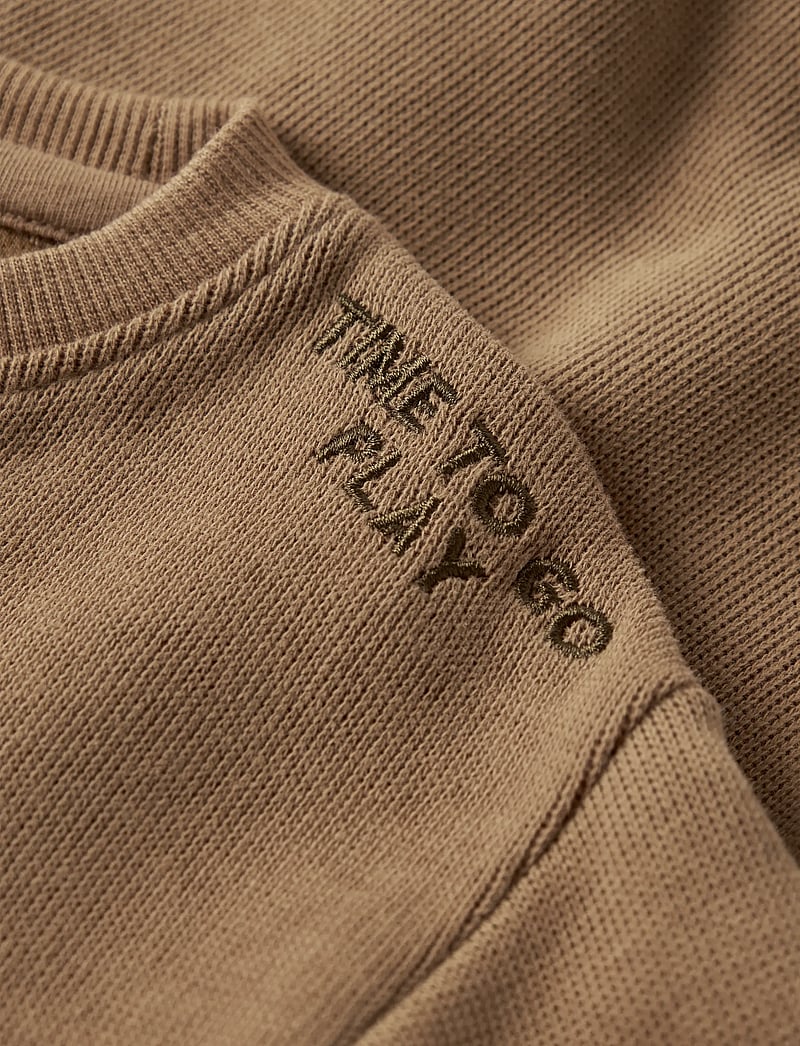 name it - NMMTOBEAR LS NREG SWEAT UNB - sweatshirts - toasted coconut - 3