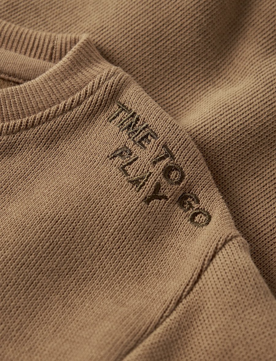 name it - NMMTOBEAR LS NREG SWEAT UNB - sweatshirts - toasted coconut - 3