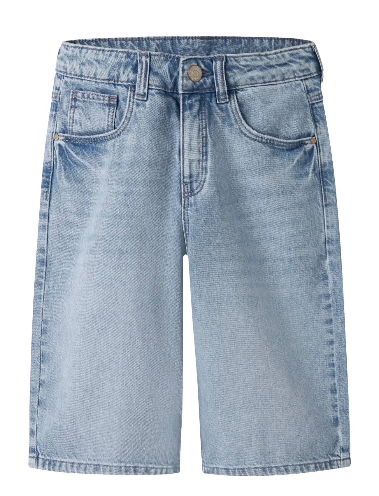 name it Nkfbella Dnm Jorts 2227-Mj Lnoos, Børn, Denim Jorts, Blå, Str: 128