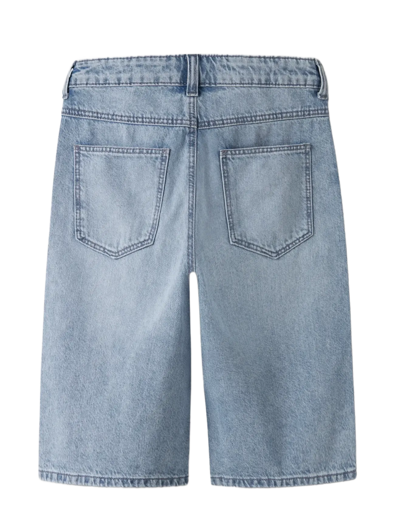 name it - NKFBELLA DNM JORTS 2227-MJ LNOOS - gallastuttbuxur - light blue denim - 1