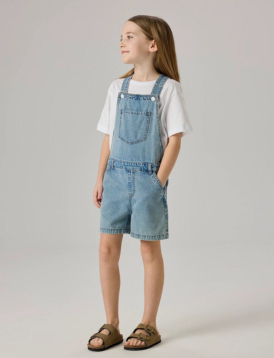 name it - NKFALMA DNM SHORTSALL 2228-OV F - jumpsuits - medium blue denim - 2