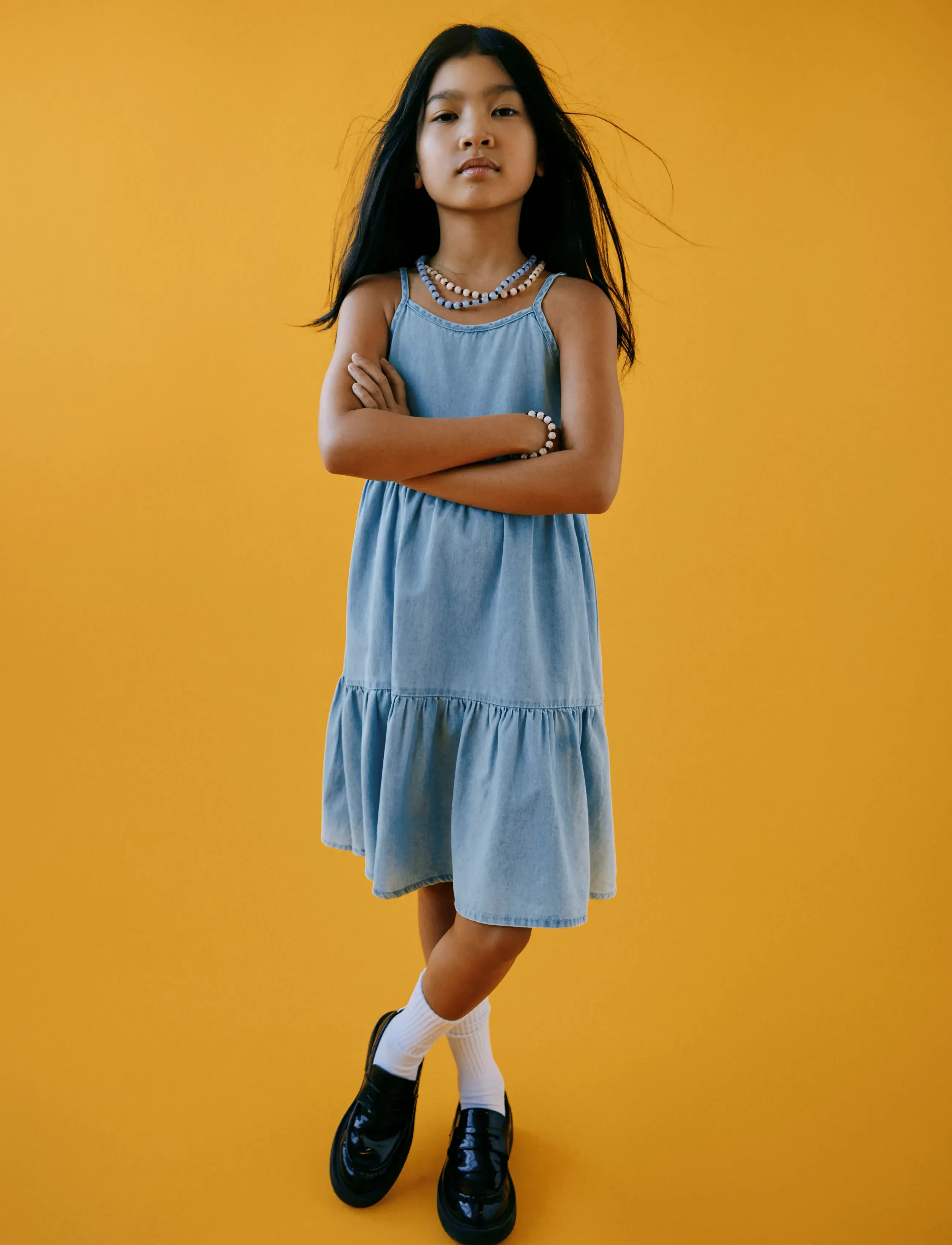 name it - NKFNAYA DNM DRESS 2229-YX F - robes décontractées sans manches - light blue denim - 2