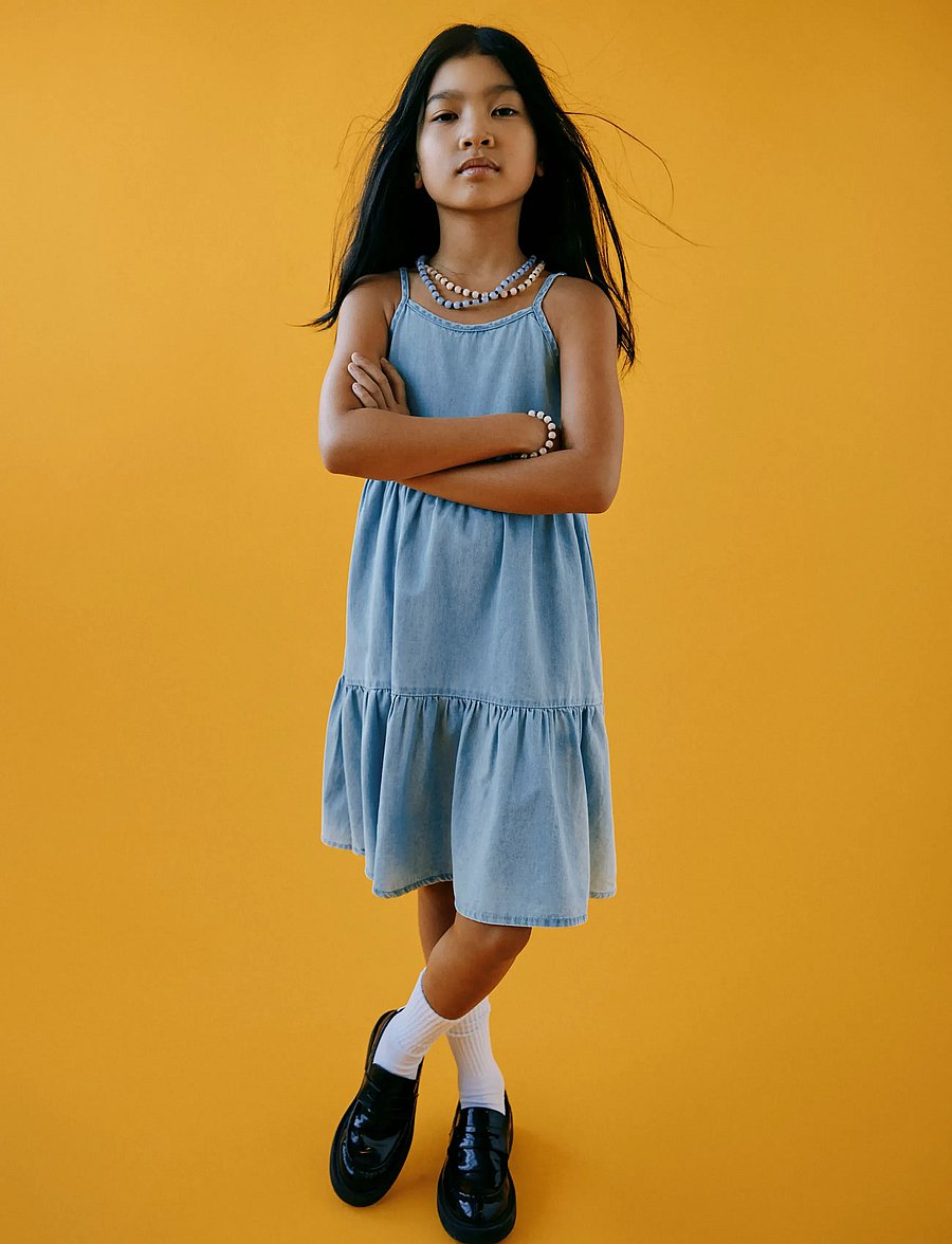 name it - NKFNAYA DNM DRESS 2229-YX F - Ärmlösa vardagsklänningar - light blue denim - 2