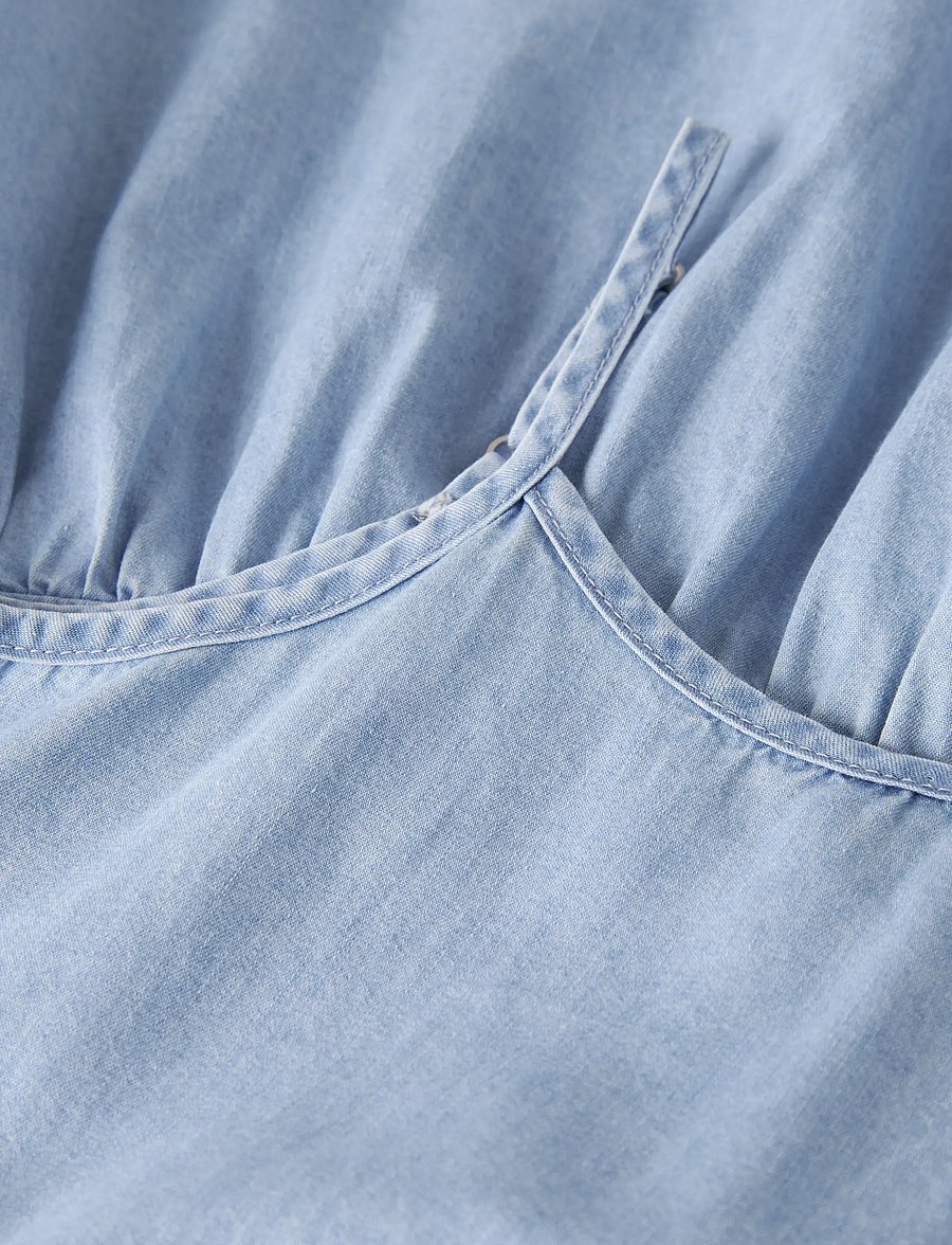name it - NKFNAYA DNM DRESS 2229-YX F - Ärmlösa vardagsklänningar - light blue denim - 4