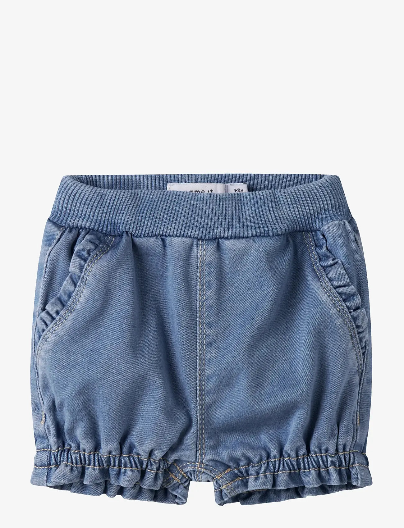 name it - NBFBELLA BAG DNM BLOOMER 2117-TO F - džinsiniai šortai - light blue denim - 0