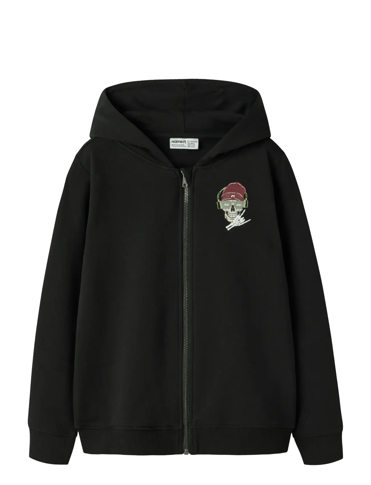 NKMTEDDY LS SWEAT CARD WH BRU - BLACK