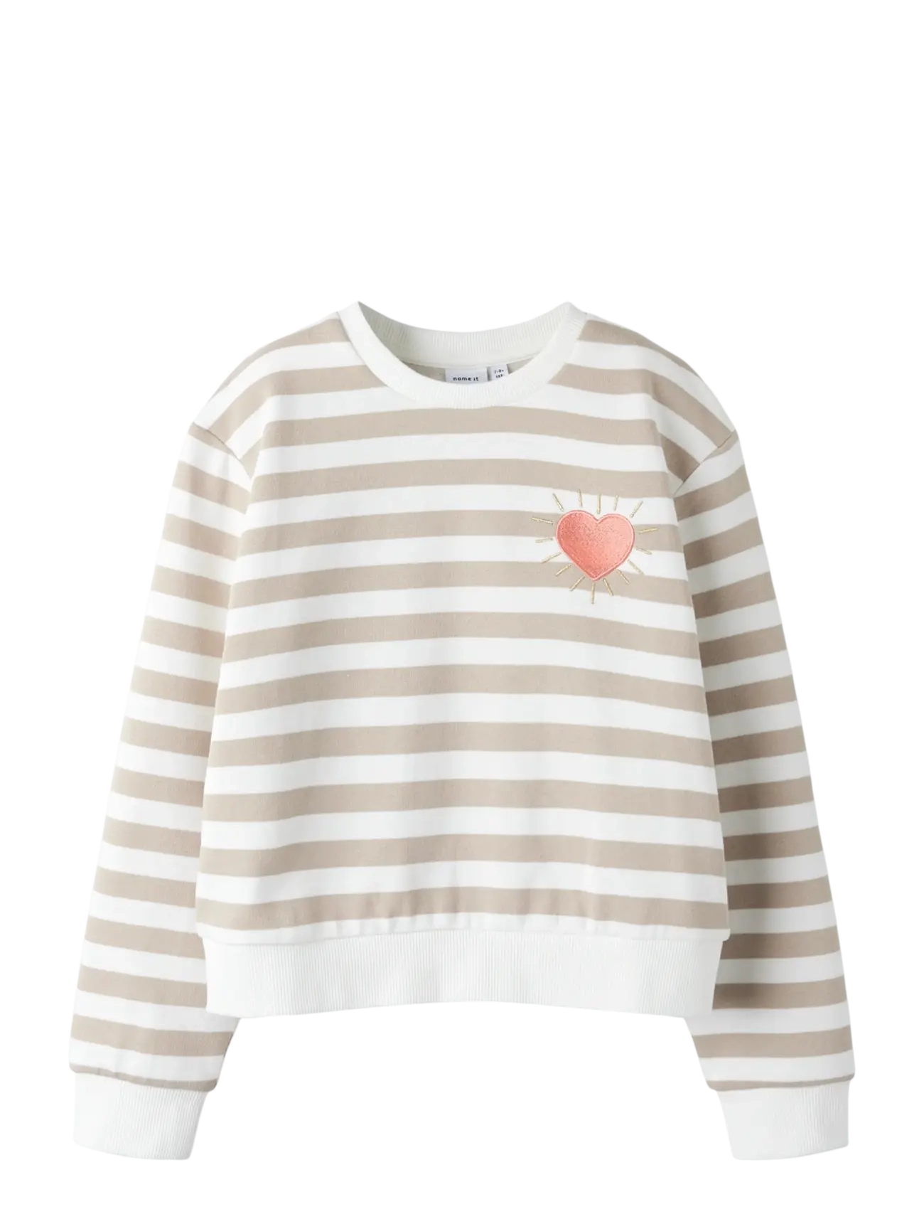 name it NKFBELL SHORT NREG LS SWE BRU PS NOOS - Valentinsgaver - CLOUD DANCER / white