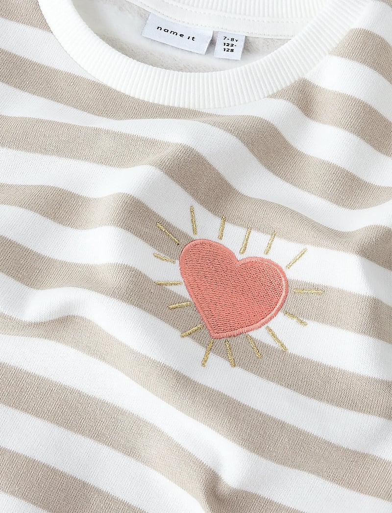 name it - NKFBELL SHORT NREG LS SWE BRU PS NOOS - sweatshirts - cloud dancer - 3