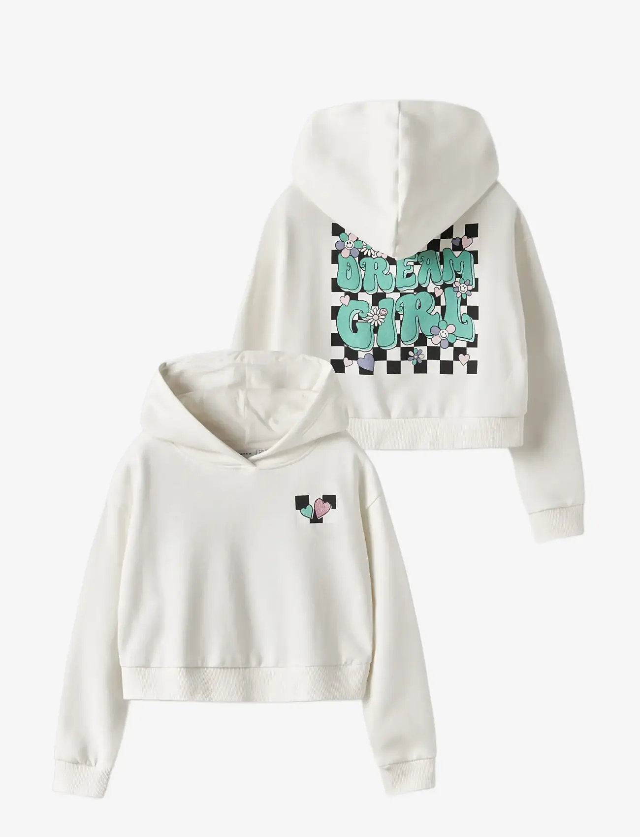 name it - NKFTARA LS CROP RLX SWE WH BRU PS NOOS - kapuutsiga dressipluusid - cloud dancer - 3
