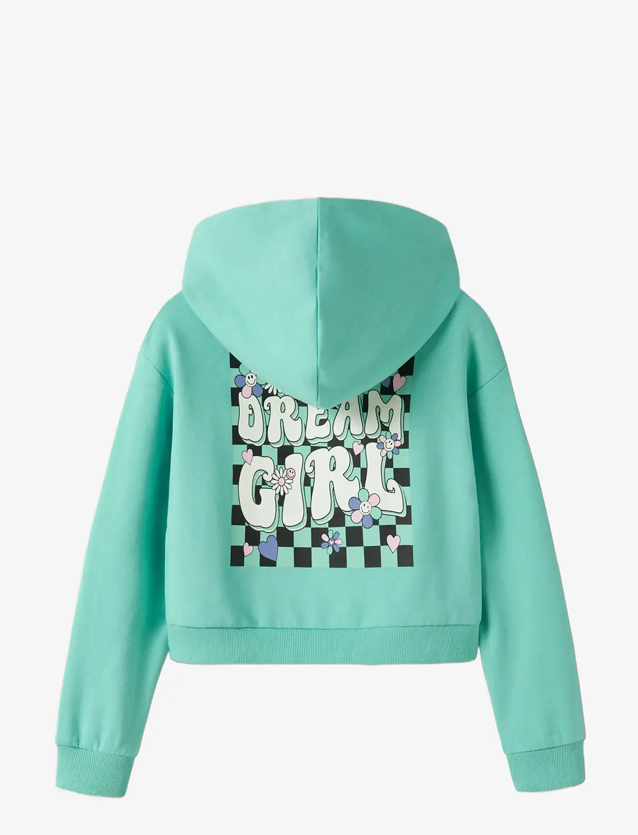 name it - NKFTARA LS CROP RLX SWE WH BRU PS NOOS - kapuutsiga dressipluusid - pool blue - 1