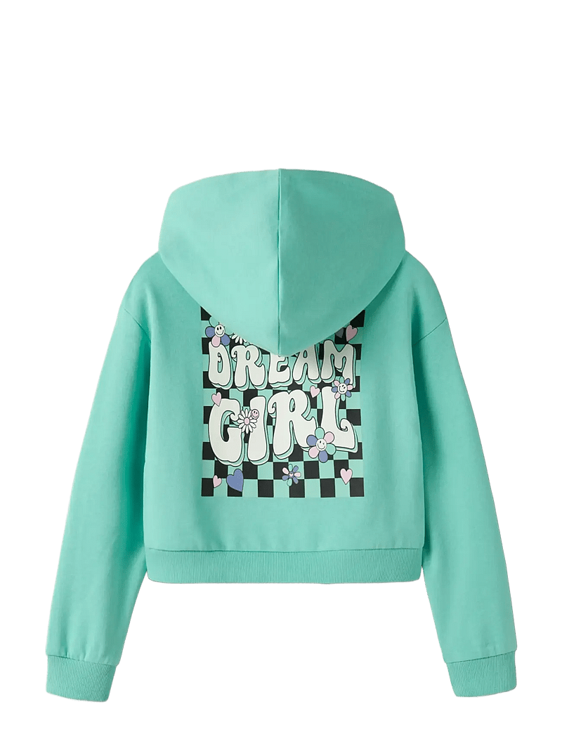 name it - NKFTARA LS CROP RLX SWE WH BRU PS NOOS - kapuutsiga dressipluusid - pool blue - 1