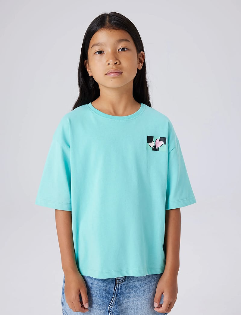 name it - NKFTARA SS RLX TOP PS NOOS - kurzärmelige - pool blue - 0