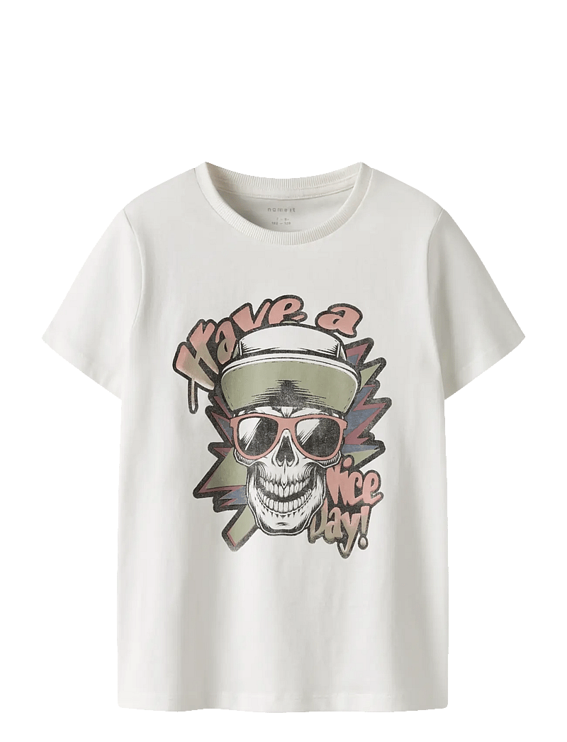 name it - NKMBASTIAN SS TOP BOX PS NOOS - kortærmede t-shirts - cloud dancer - 0