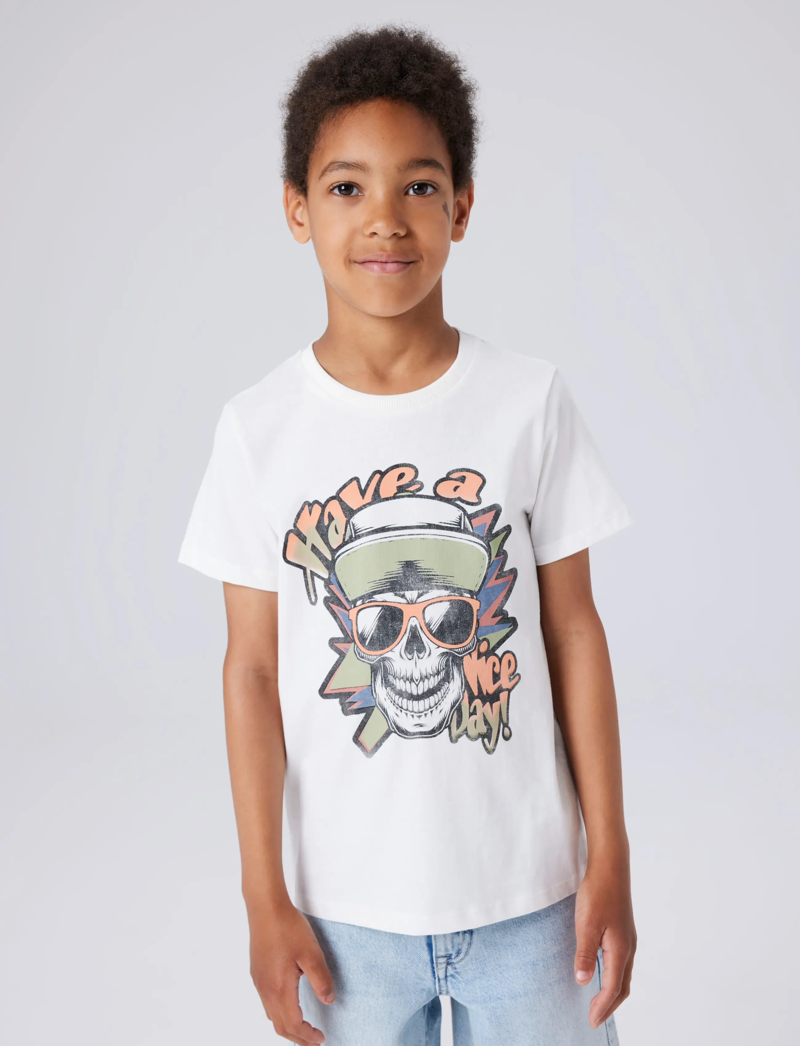name it - NKMBASTIAN SS TOP BOX PS NOOS - kortærmede t-shirts - cloud dancer - 2