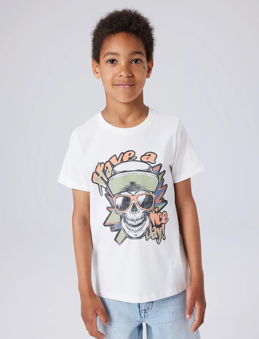 name it - NKMBASTIAN SS TOP BOX PS NOOS - kortærmede t-shirts - cloud dancer - 2