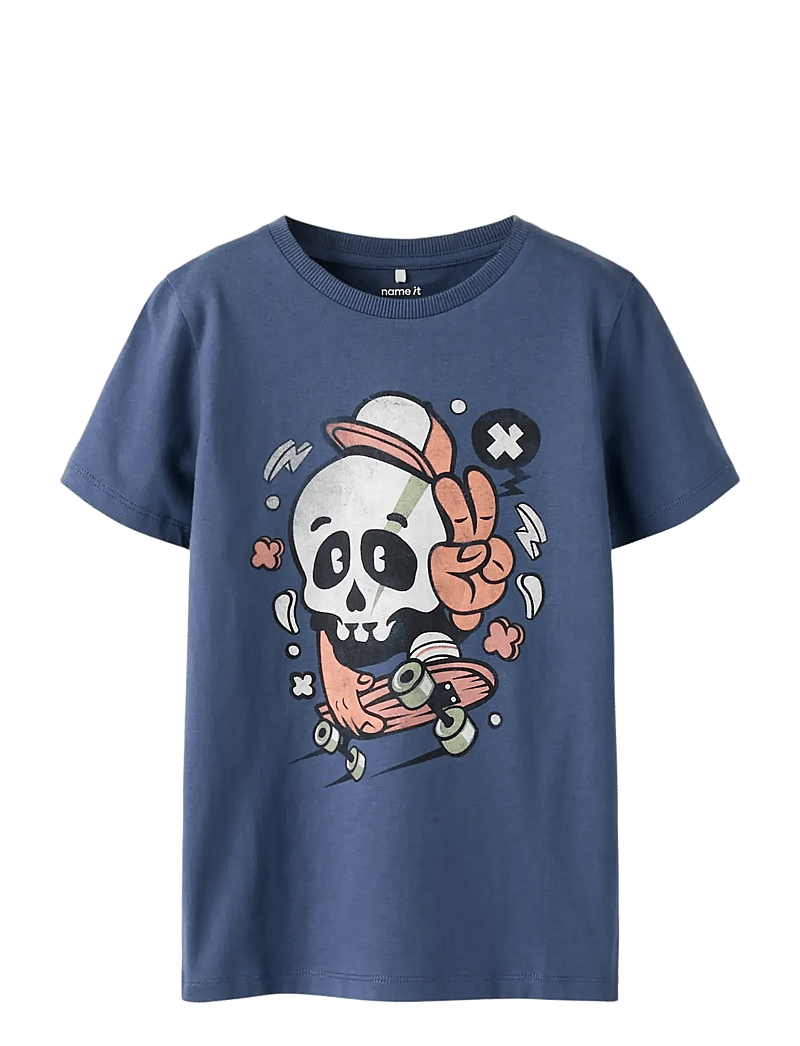 name it - NKMBASTIAN SS TOP BOX PS NOOS - kortærmede t-shirts - vintage indigo - 1