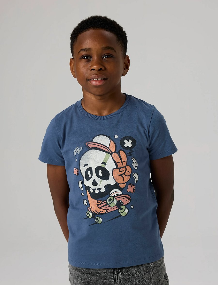 name it - NKMBASTIAN SS TOP BOX PS NOOS - kortärmade t-shirts - vintage indigo - 4