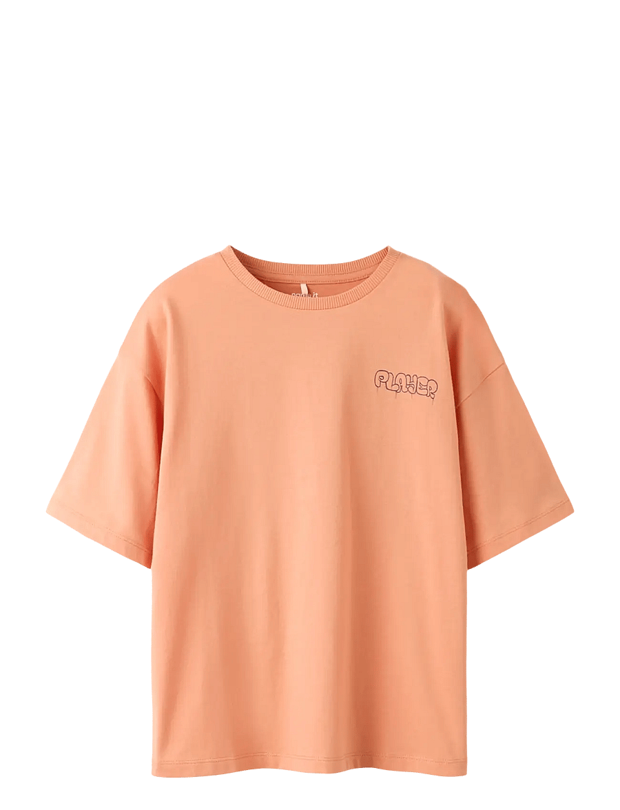 name it - NKMBLEZE SS RLX TOP PS NOOS - kurzärmelige - shell coral - 0
