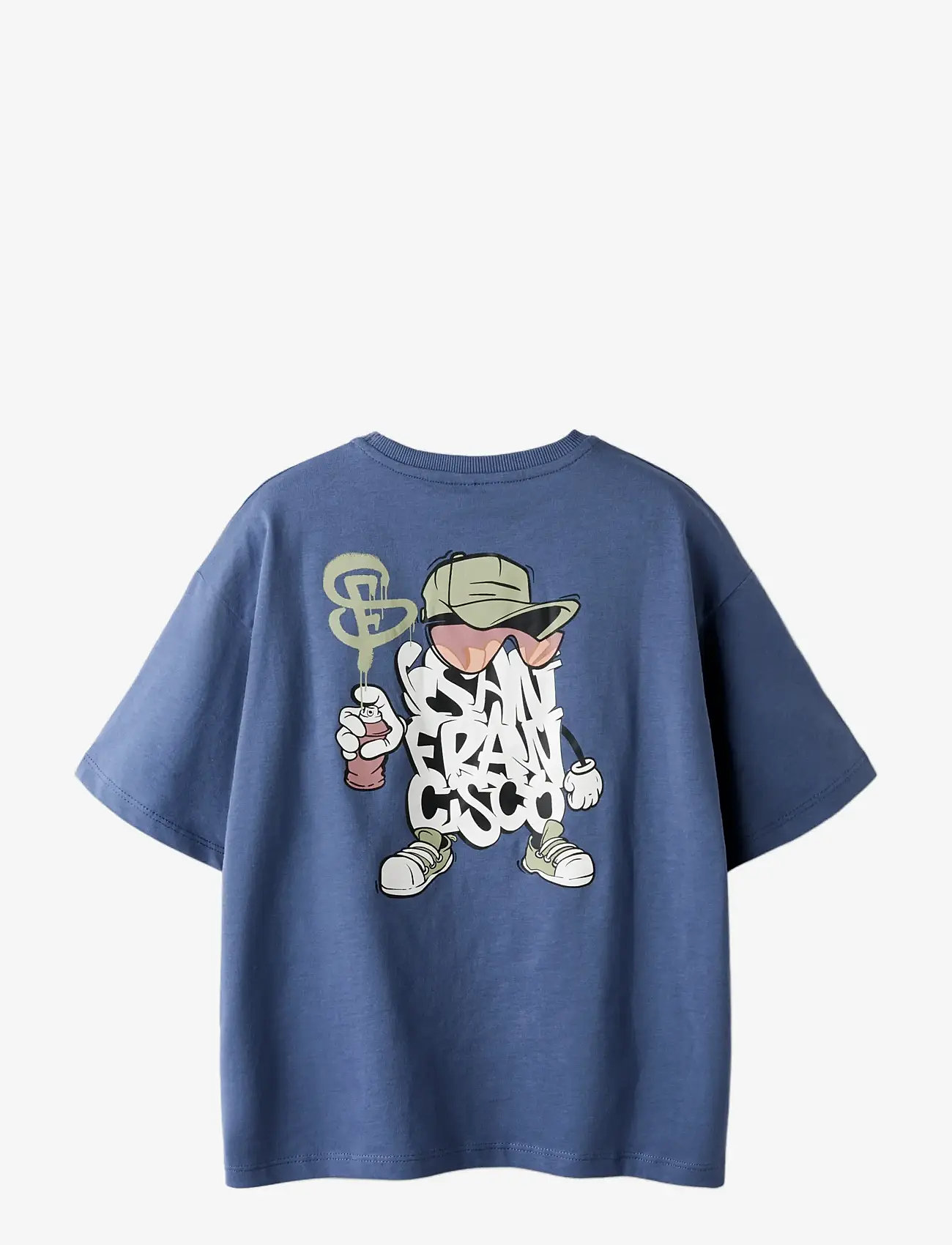 name it - NKMBLEZE SS RLX TOP PS NOOS - kortærmede t-shirts - vintage indigo - 1