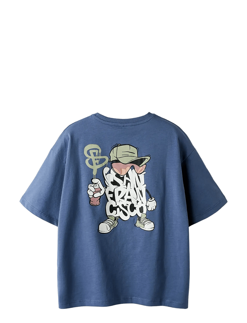 name it - NKMBLEZE SS RLX TOP PS NOOS - kortærmede t-shirts - vintage indigo - 1