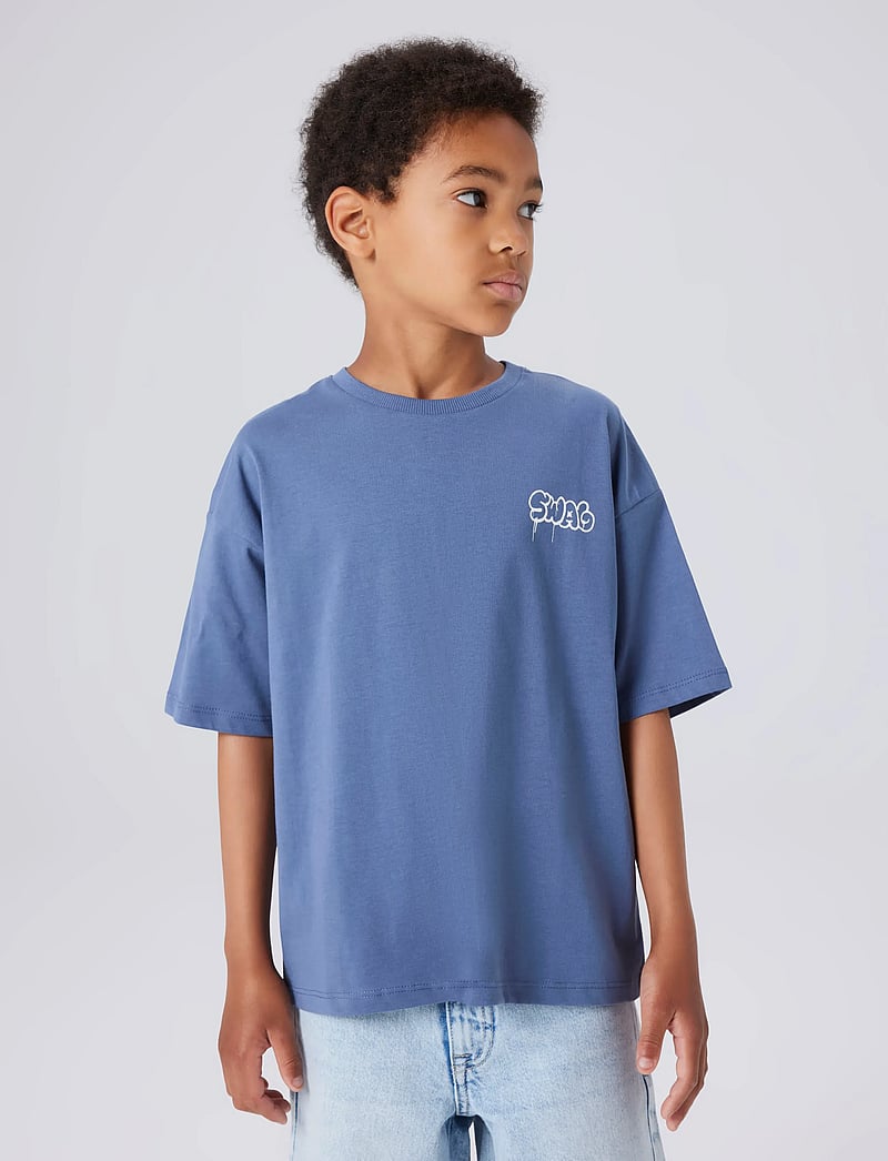 name it - NKMBLEZE SS RLX TOP PS NOOS - kortærmede t-shirts - vintage indigo - 3