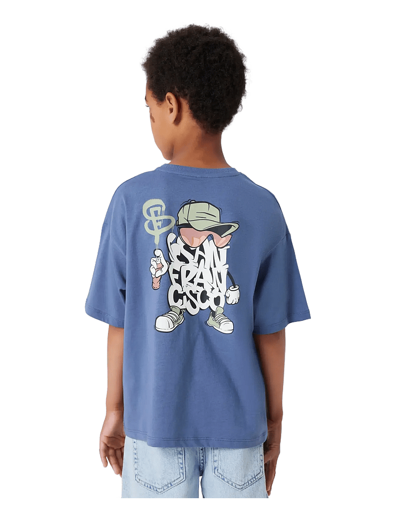 name it - NKMBLEZE SS RLX TOP PS NOOS - kortærmede t-shirts - vintage indigo - 2