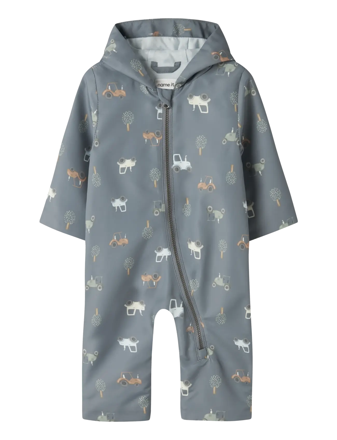 name it NBMMAX SUIT LI AOP - Shell overalls - FLINT STONE / grey