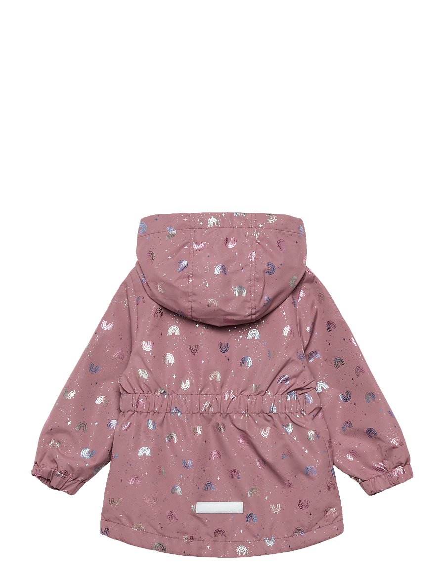 name it - NMFMAXI JACKET LI FOIL AOP - regnjackor - grape shake - 1