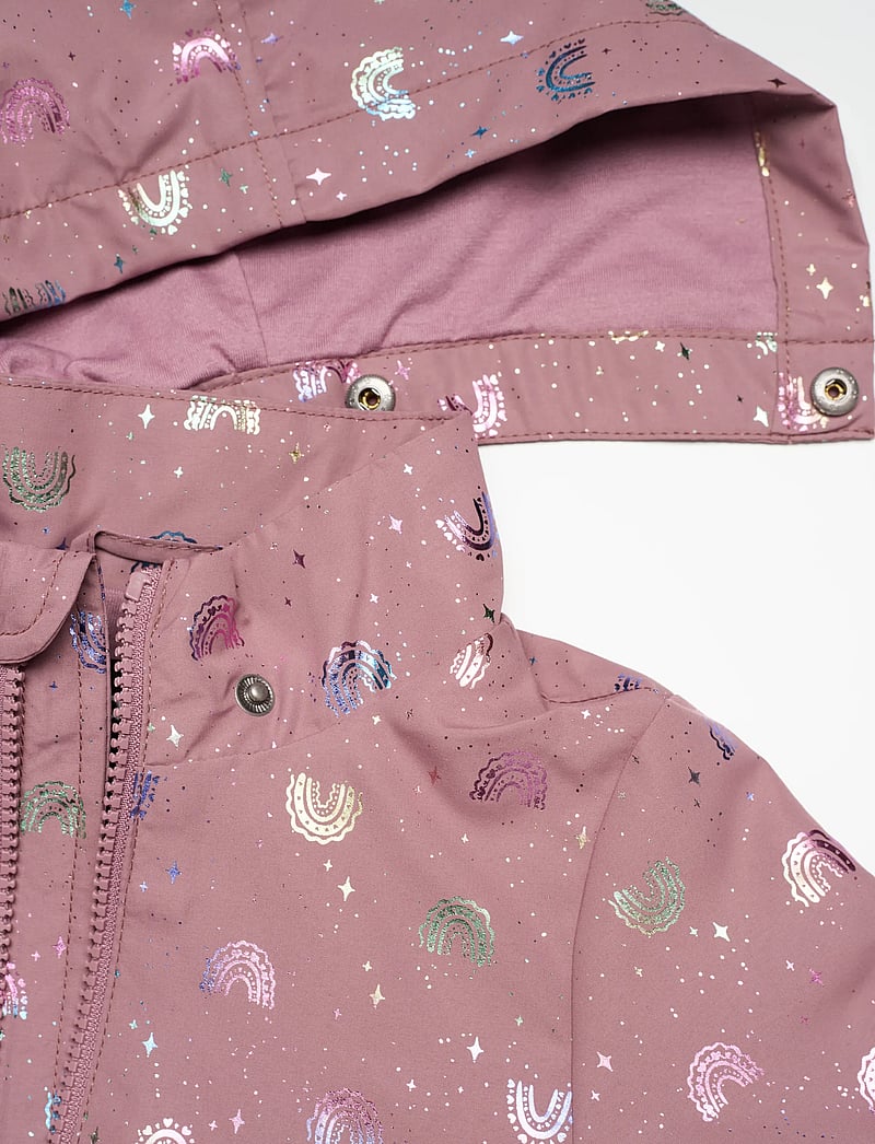 name it - NMFMAXI JACKET LI FOIL AOP - regenjacken - grape shake - 3