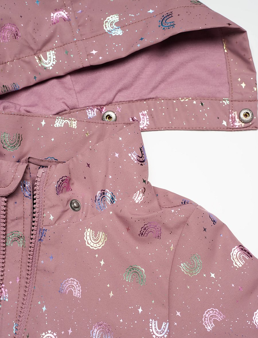 name it - NMFMAXI JACKET LI FOIL AOP - regnjackor - grape shake - 3
