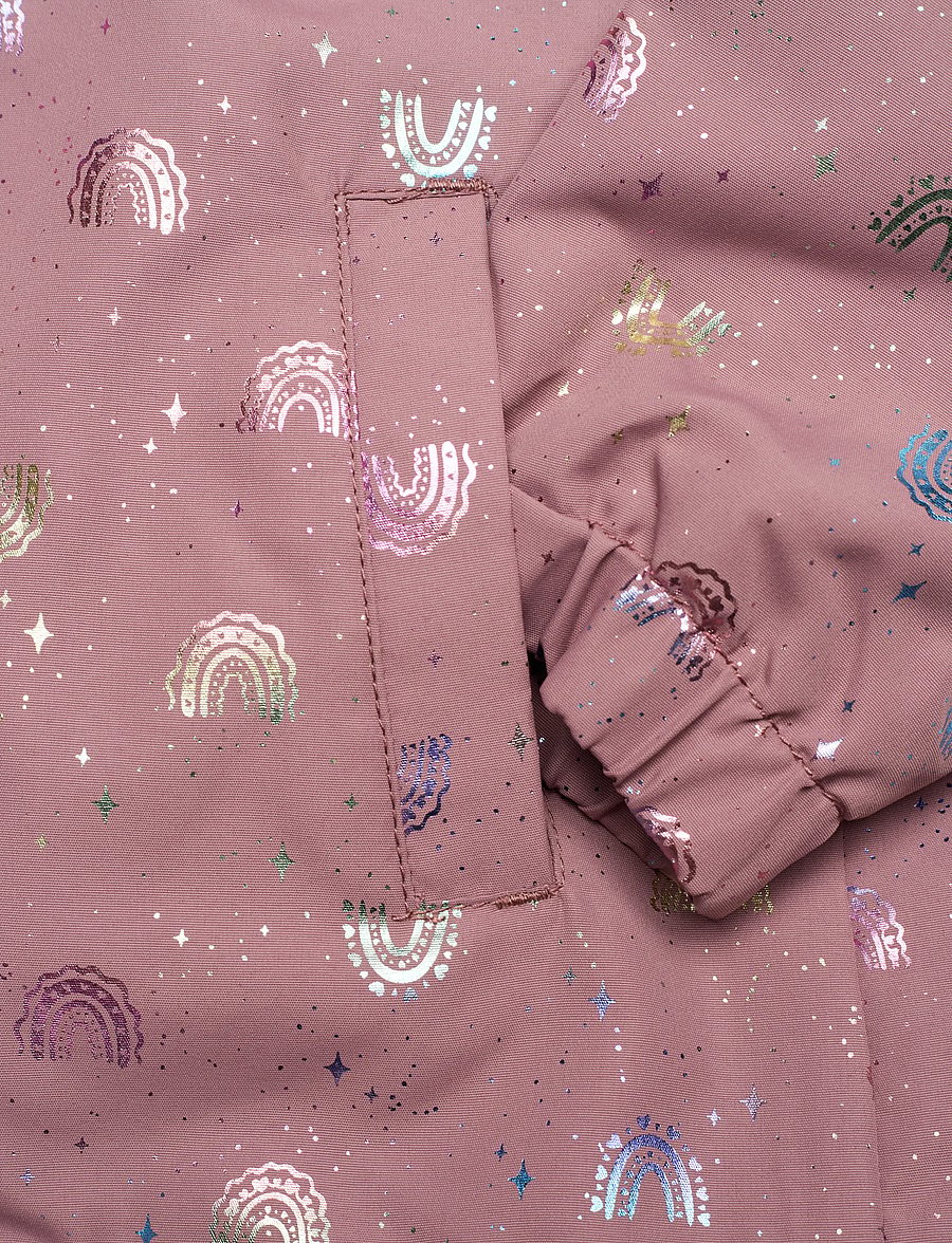 name it - NMFMAXI JACKET LI FOIL AOP - regnjackor - grape shake - 4