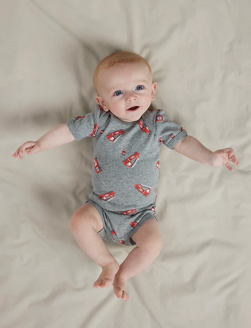 name it - NBMBODY 3P SS FIRETRUCK NOOS - multipack bodys - grey melange - 5